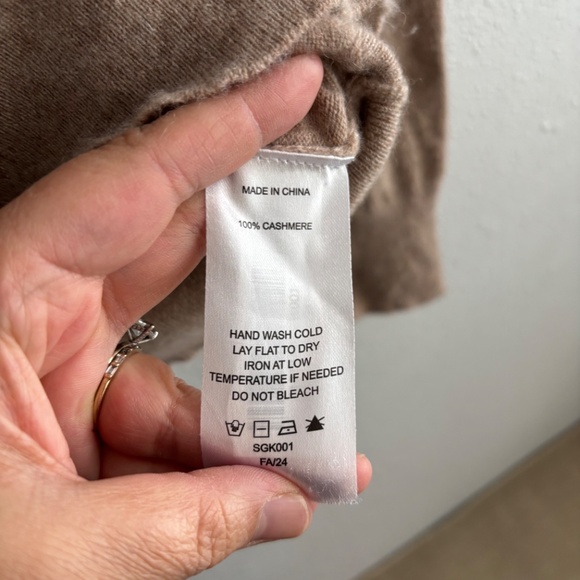 Quince 100% Mongolian Cashmere Crewneck Sweater in Tan - Picture 4 of 9